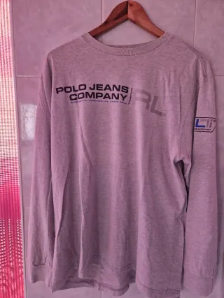 Polo Jeans Company Camiseta Gris Manga Larga