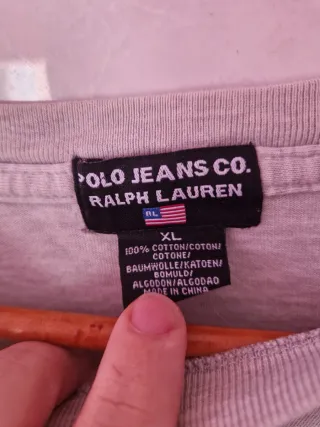 Polo Jeans Company Camiseta Gris Manga Larga