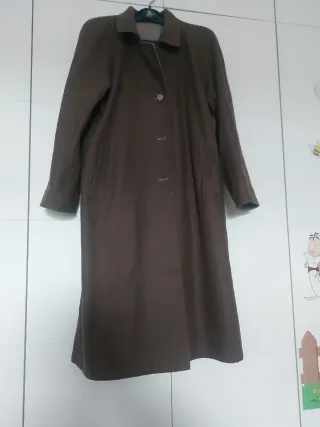 Abrigo largo marrón doble cara