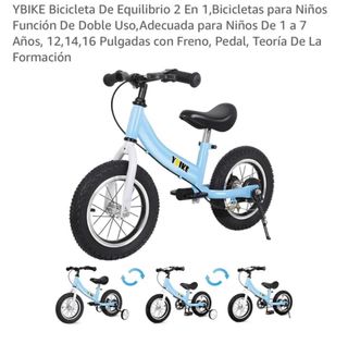 Bicicleta YBike 2 en 1 Negro o celeste 16”
