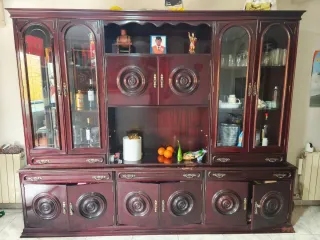 Mueble de salón de madera completo