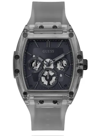 Reloj Guess Transparente Negro/Gris
