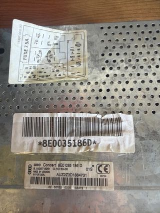 Radio Audi Concert 8E0 035 186 D