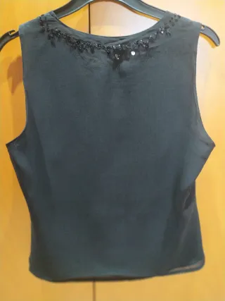 Blusa fiesta lentejuelas negra Talla L