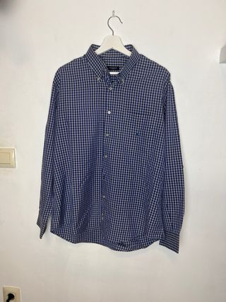 Camisa Burberry Cuadros Azul y Blanco