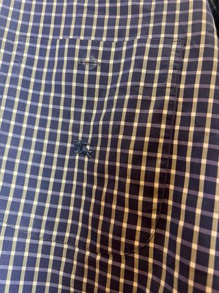 Camisa Burberry Cuadros Azul y Blanco