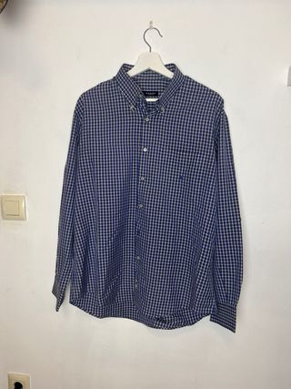 Camisa Burberry Cuadros Azul y Blanco