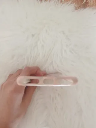 Funda iPhone 8 Marmoleada Rosa y Dorada