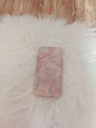 Funda iPhone 8 Marmoleada Rosa y Dorada