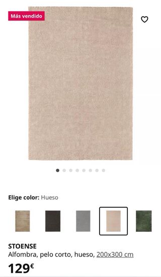 Alfombra Ikea Hueso Casi Nueva
