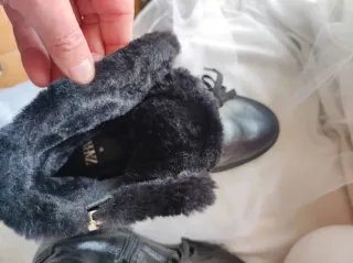 Botines Zara Piel y Pelo Talla 38