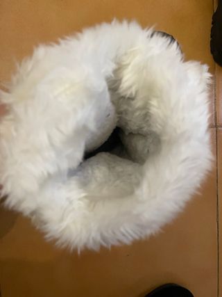 Botas de nieve blancas con forro de pelo