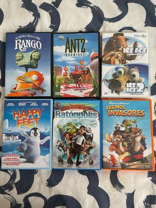 Lote 6 Películas DVD Animadas (Español)