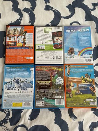 Lote 6 Películas DVD Animadas (Español)