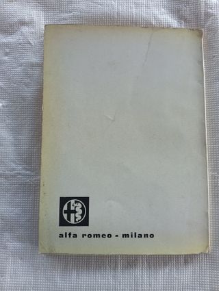 Alfa Romeo GIULIA Ti Manuale USO MANUTENZIONE 1963