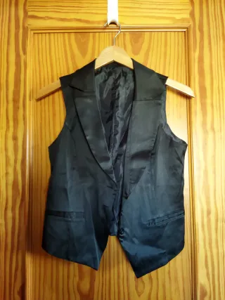 Chaleco satinado mujer