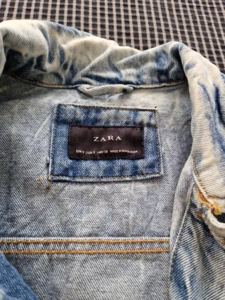 Cazadora Vaquera Zara Azul Lavado Talla S