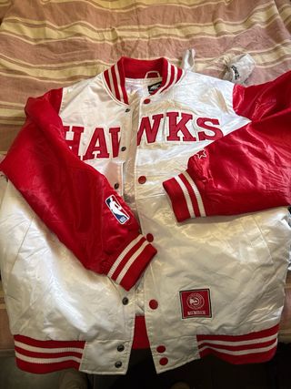 Chaqueta Starter NBA Atlanta Hawks Roja/Blanca
