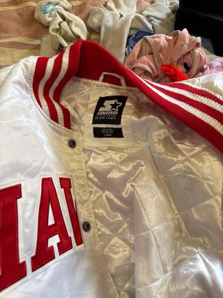 Chaqueta Starter NBA Atlanta Hawks Roja/Blanca