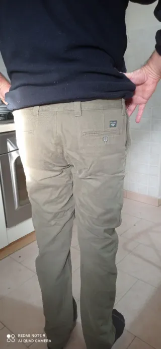 Pantaloni Dockers Uomo Verde Oliva Vintage