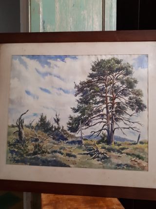 Acuarela Ramon Noe Hierro 1952