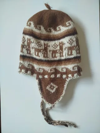 Gorro de lana de alpaca peruana