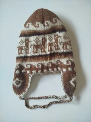 Gorro de lana de alpaca peruana