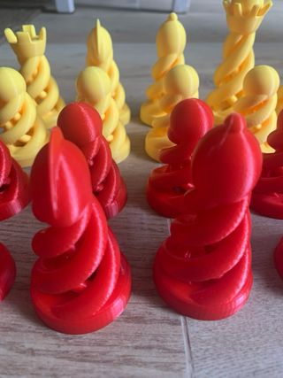 Fichas Ajedrez 3D Rojas y Amarillas