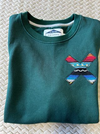 Sudadera Blue Banana verde con bordado