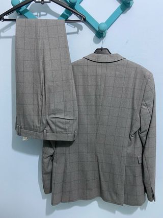 Traje Zara Gris Cuadros