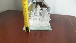 Adorno barco cristal tallado