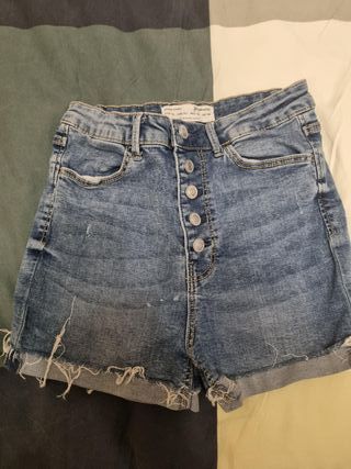 Shorts jeans Stradivarius vita alta taglia 36