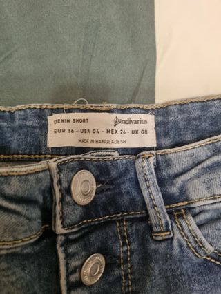 Shorts jeans Stradivarius vita alta taglia 36