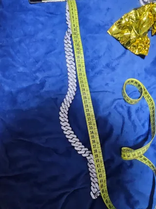 Cadena estilo Moissanita 50cm. Circonitas