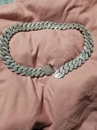 Cadena estilo Moissanita 50cm. Circonitas