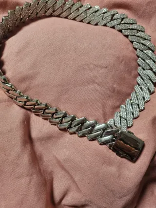 Cadena estilo Moissanita 50cm. Circonitas