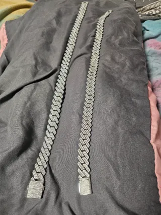 Cadena estilo Moissanita 50cm. Circonitas