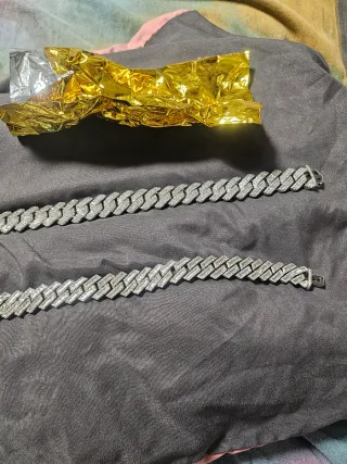 Cadena estilo Moissanita 50cm. Circonitas