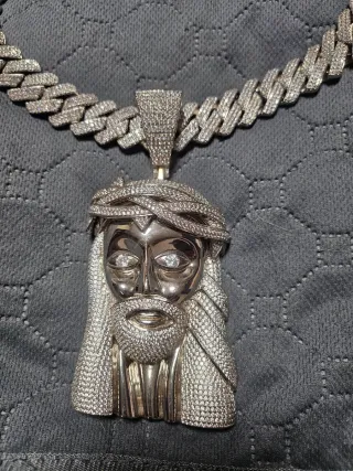 Cadena estilo Moissanita 50cm. Circonitas