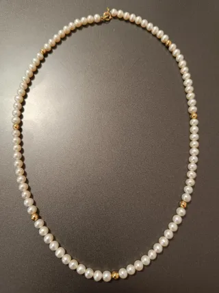 Collar Perlas Cultivadas y Oro 18k