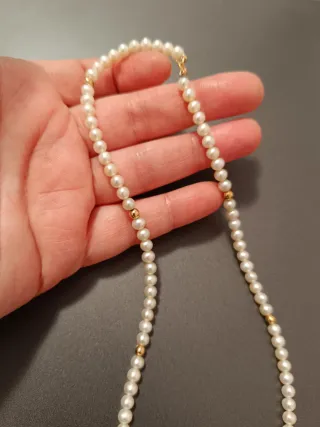 Collar Perlas Cultivadas y Oro 18k
