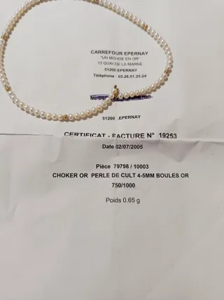 Collar Perlas Cultivadas y Oro 18k