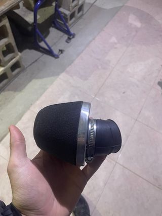 Filtro de aire de espuma viene con abrazadera