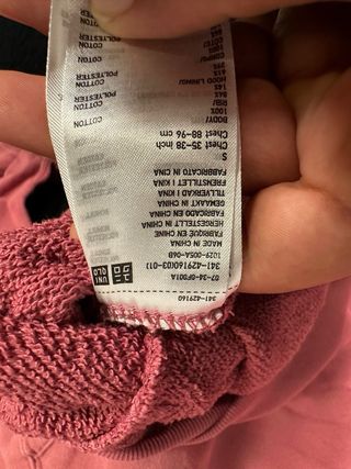 Sudadera Uniqlo Coral Oversize Talla S