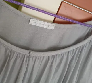 Blusa Seda Mujer Made In Italy Gris