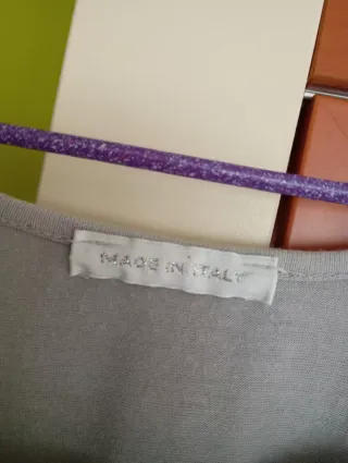 Blusa Seda Mujer Made In Italy Gris