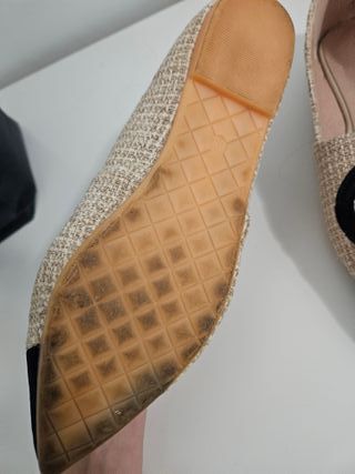Bailarinas beige y negras talla 38