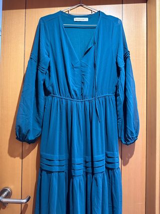 Vestido largo gasa mujer talla M