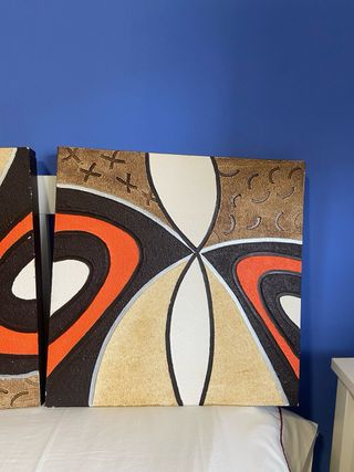 Set di 2 quadri astratti