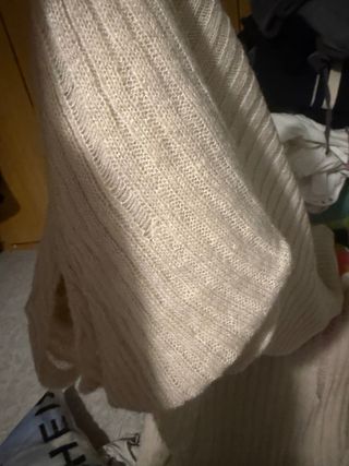 Conjunto jersey y bufanda beige